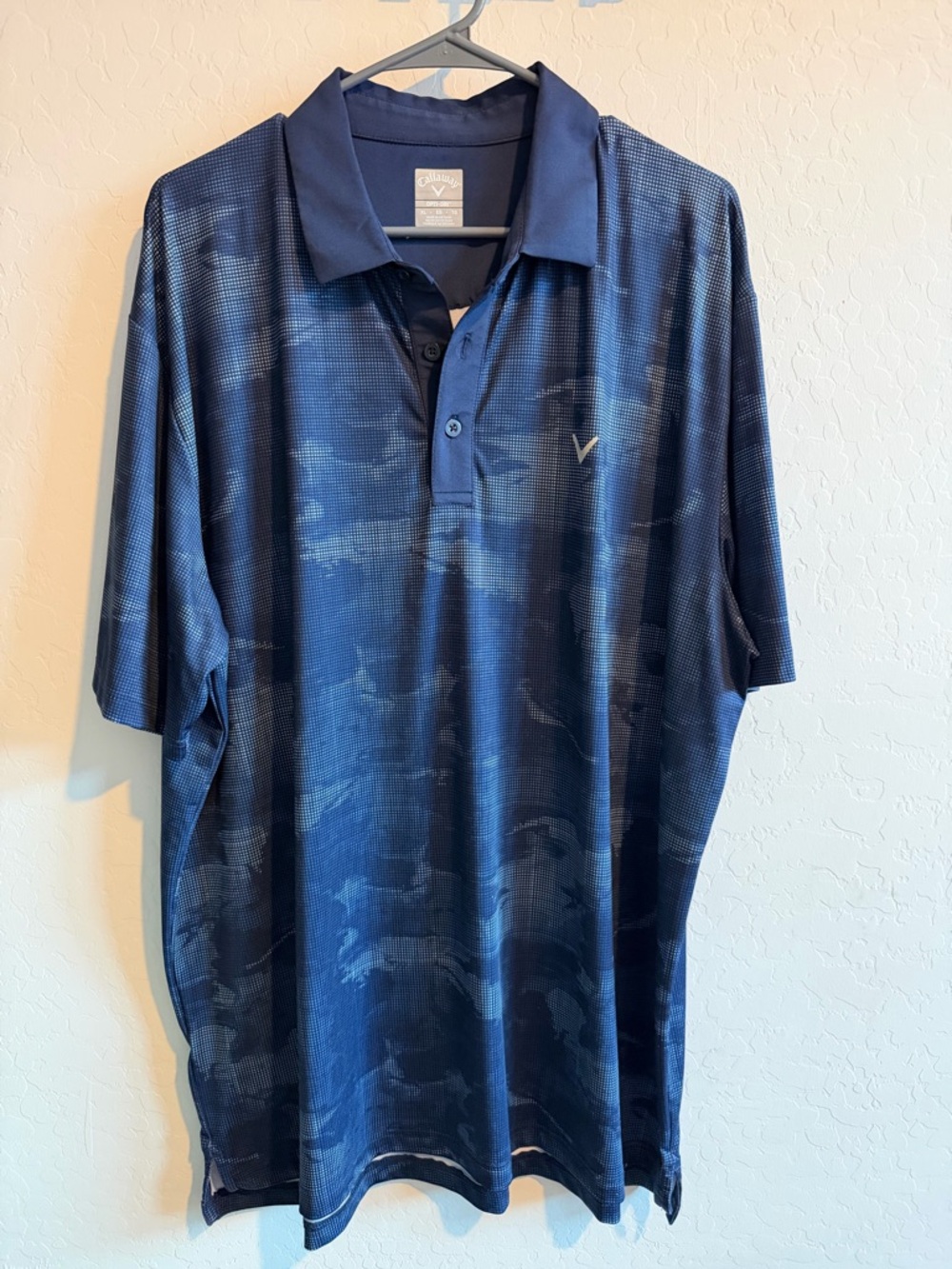Callaway Men’s Navy Blue Patterned Golf Polo